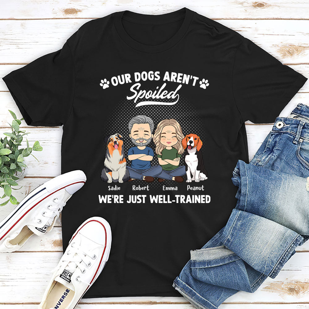 Spoiled Dog Couple Personalized Custom Unisex T - shirt: Ideal Gift for Pet Lovers