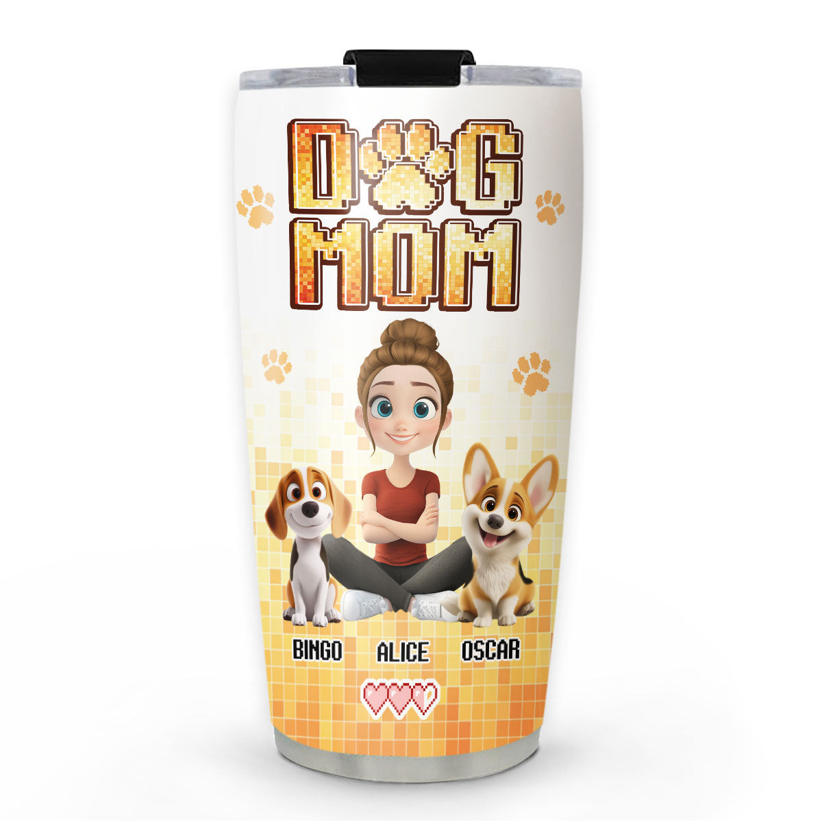 Personalized Pixel Dog Mom Custom Tumbler - Ideal for All Occasions