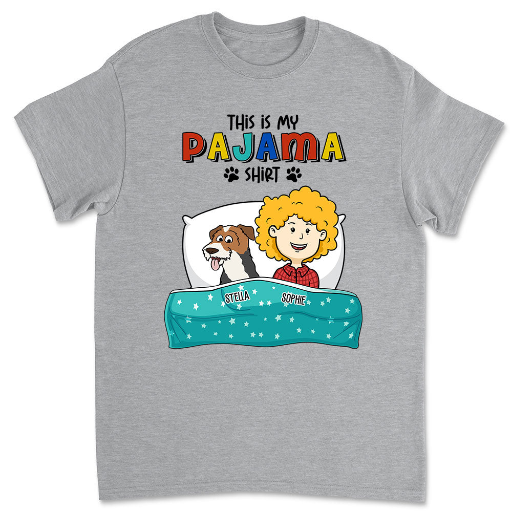 Personalized Unisex Pajama Dog T-shirt - Ideal Gift for Pet Lovers