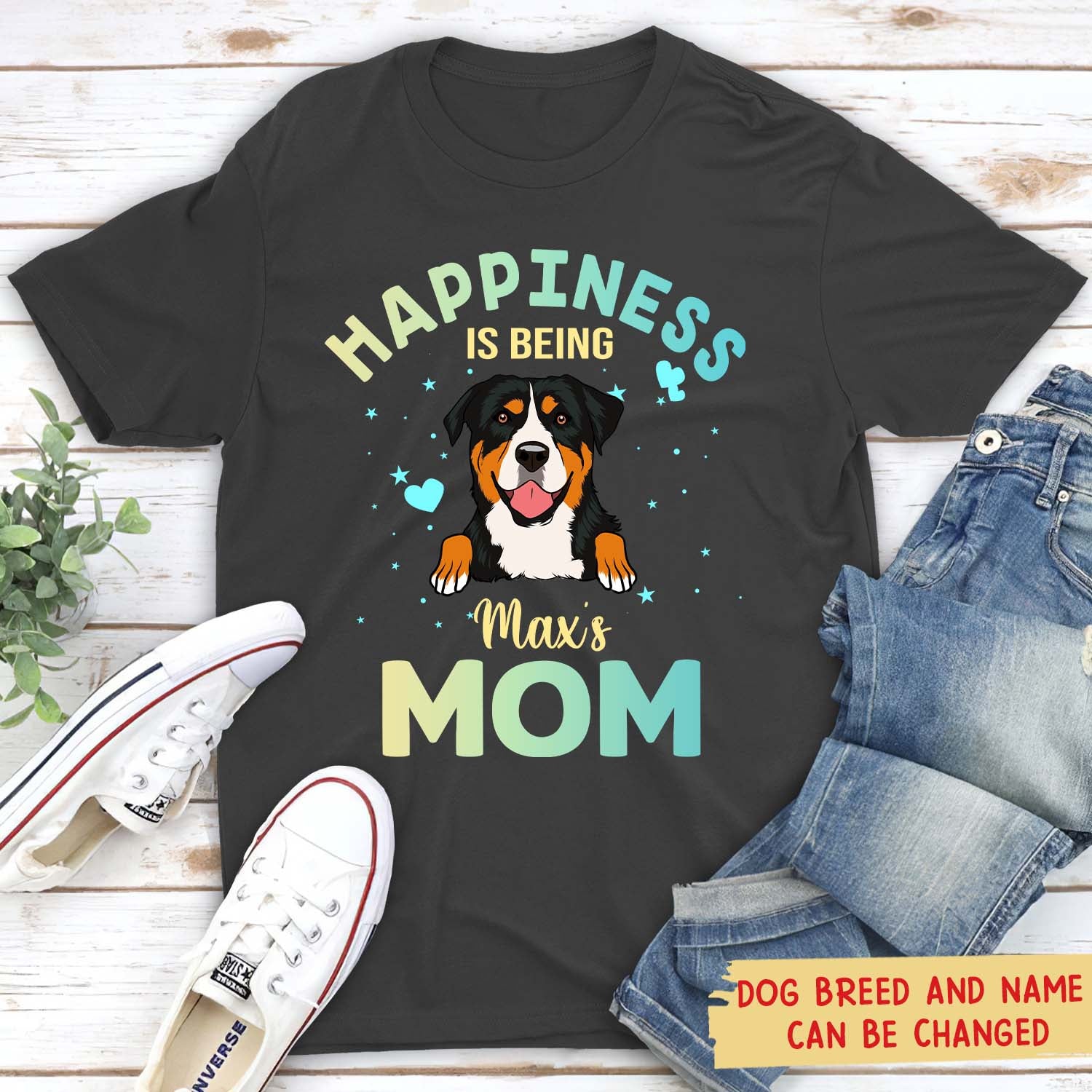 Being A Dog Mom 2 - Customizable Unisex Personalized T - shirt for Pet Lovers