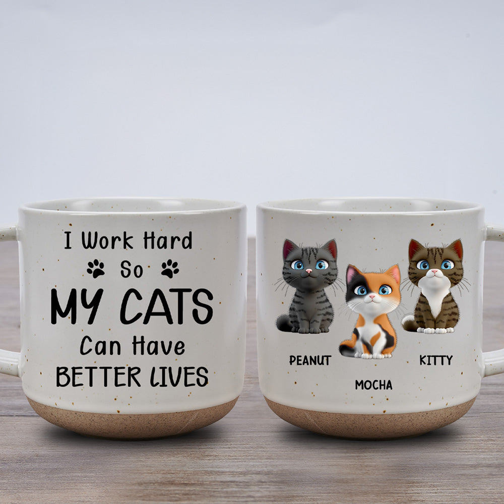 Personalized Custom Ceramic Mug for a Better Cat - Lover's Life