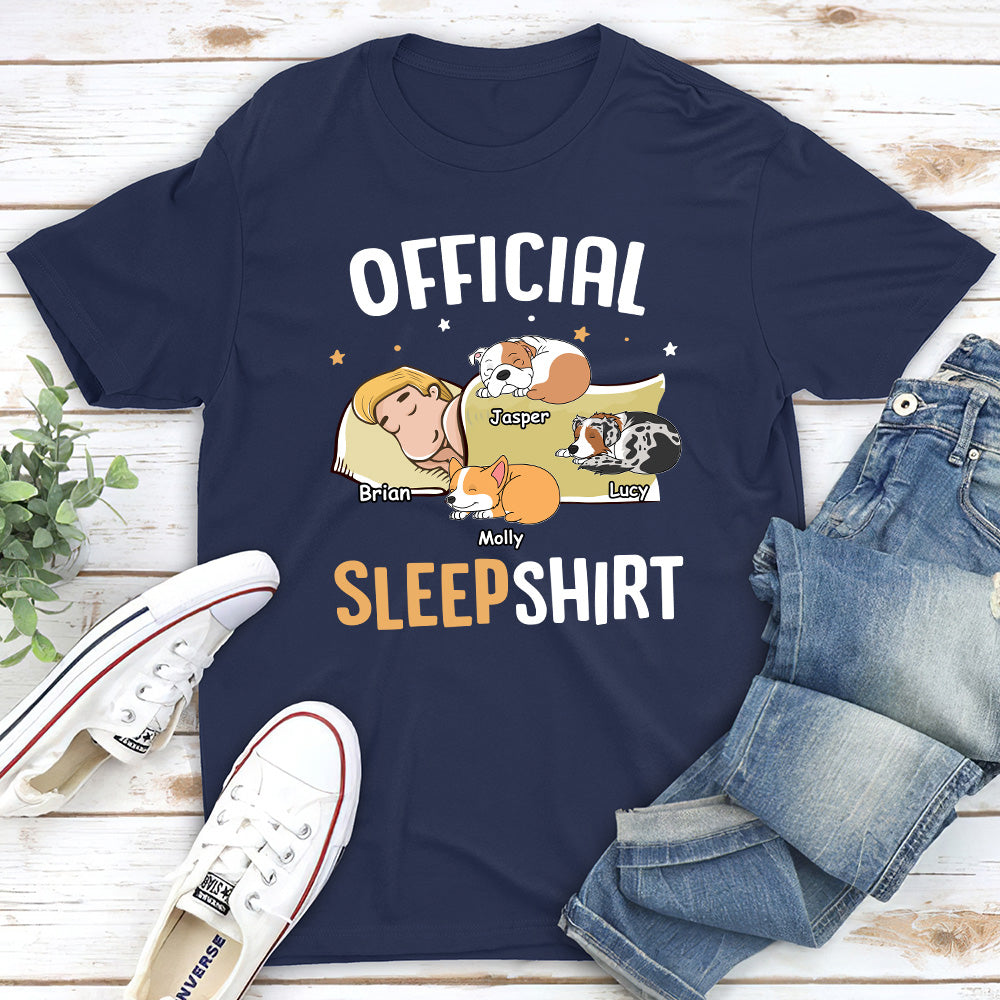 Adorable Personalized Custom Unisex Sleep T-shirt for Pet Lovers