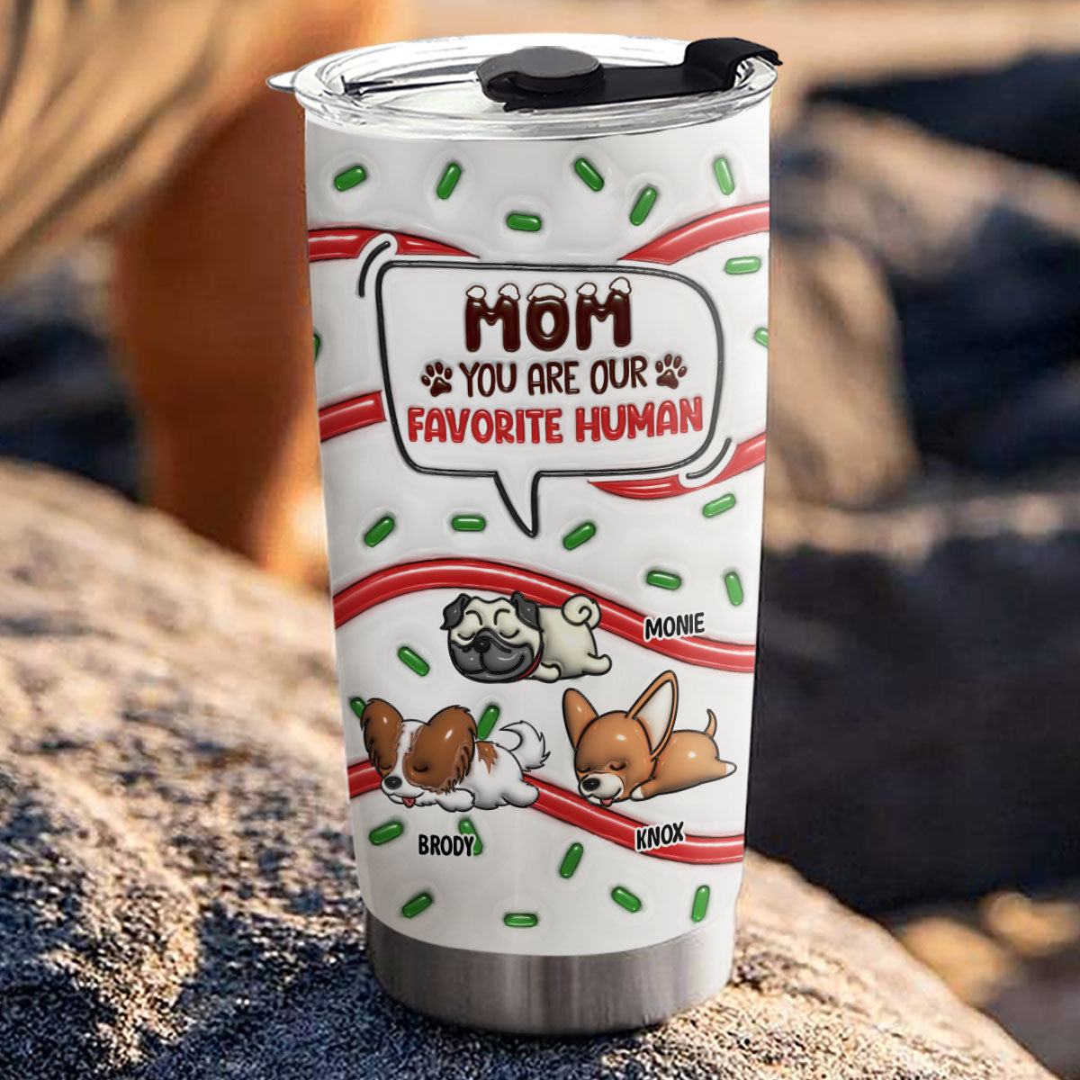 Unique Personalized 3D Inflated Effect Tumbler - The Favorite Human Cake Design