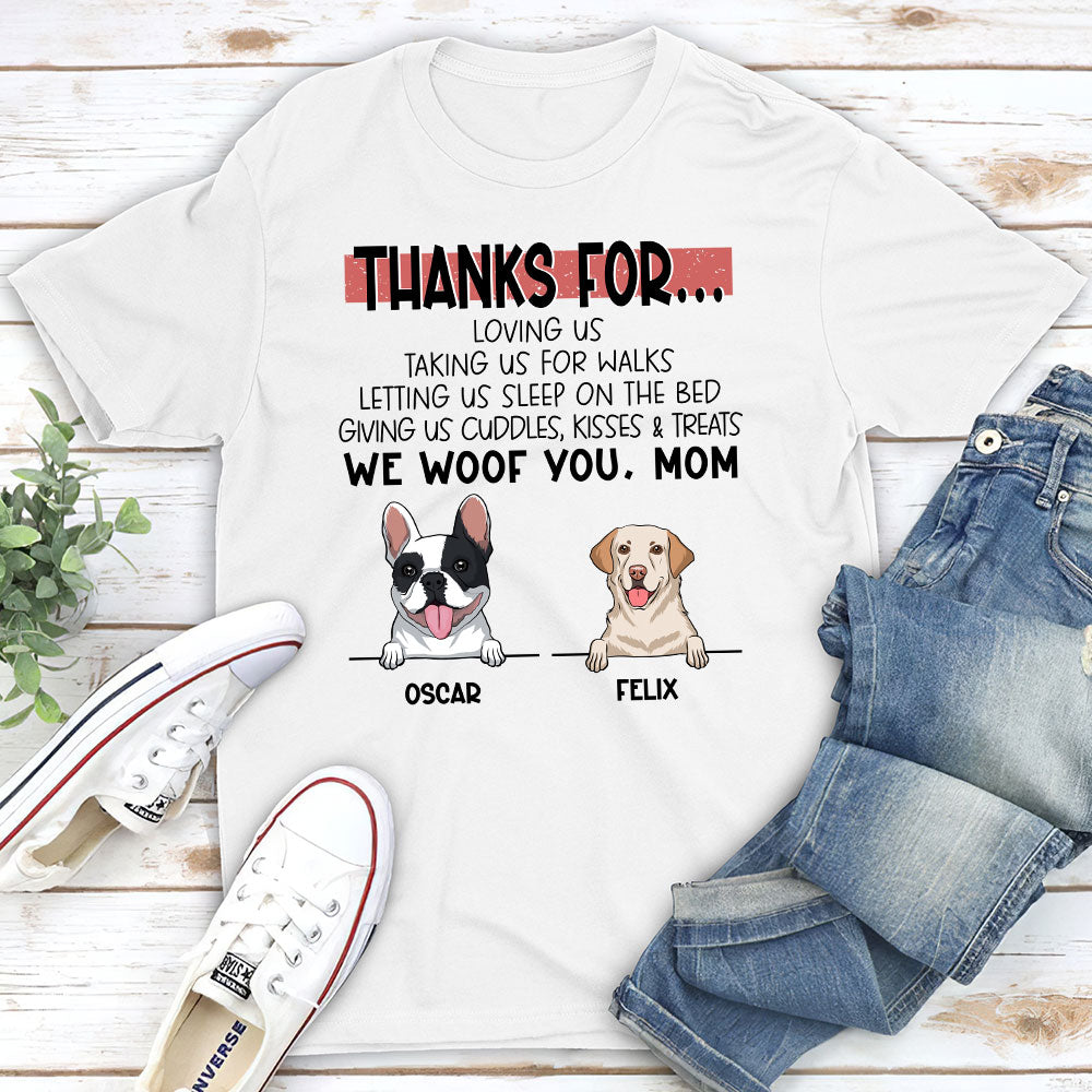 Personalized Custom Unisex Cuddles Kisses Treats T-shirt for Pet Lovers