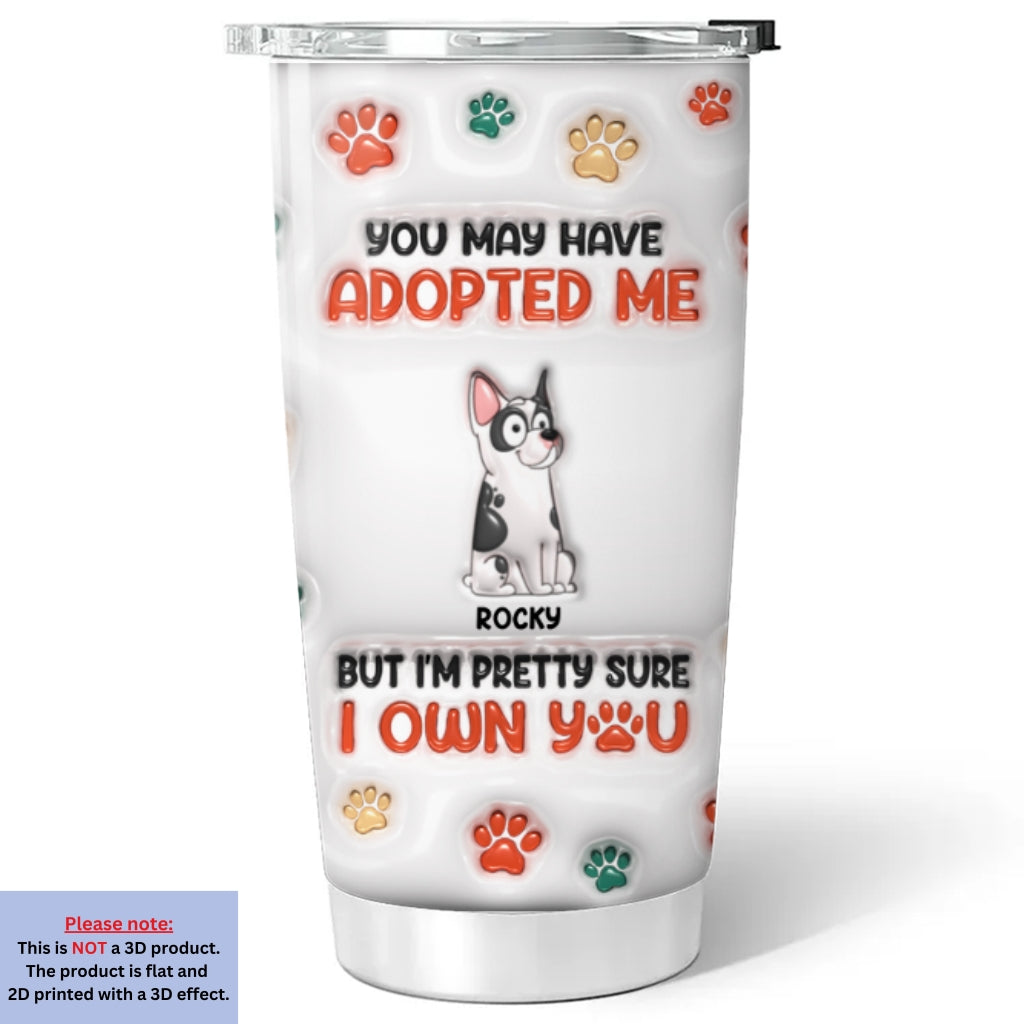 Adopted Us - Personalized 3D Inflated Effect Custom Tumbler for Unique Expression