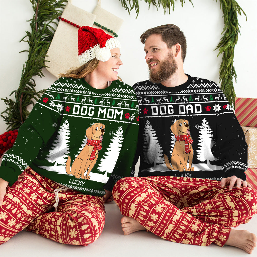 Customizable All-Over-Print Winter Sweatshirt for Dogs and Cats - Ideal Gift for Pet Lovers