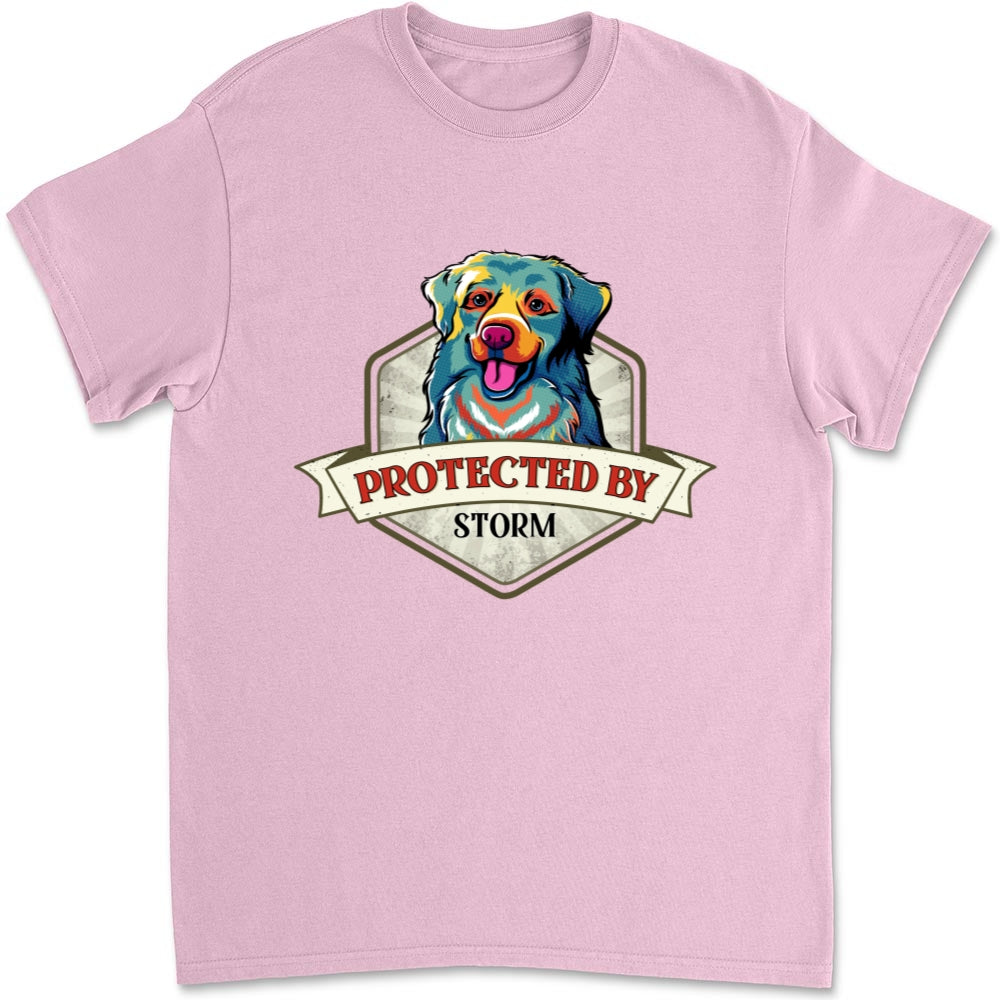 Exclusive Personalized Unisex 'Protected By Dogs' T-Shirt - Ideal Gift for Pet Lovers