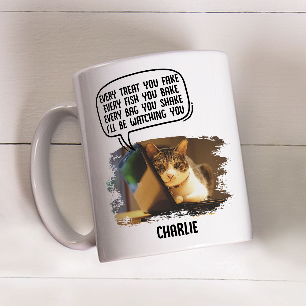 Personalized 'Watching You Cat Butt' Coffee Mug - Ideal Gift for Pet Lovers