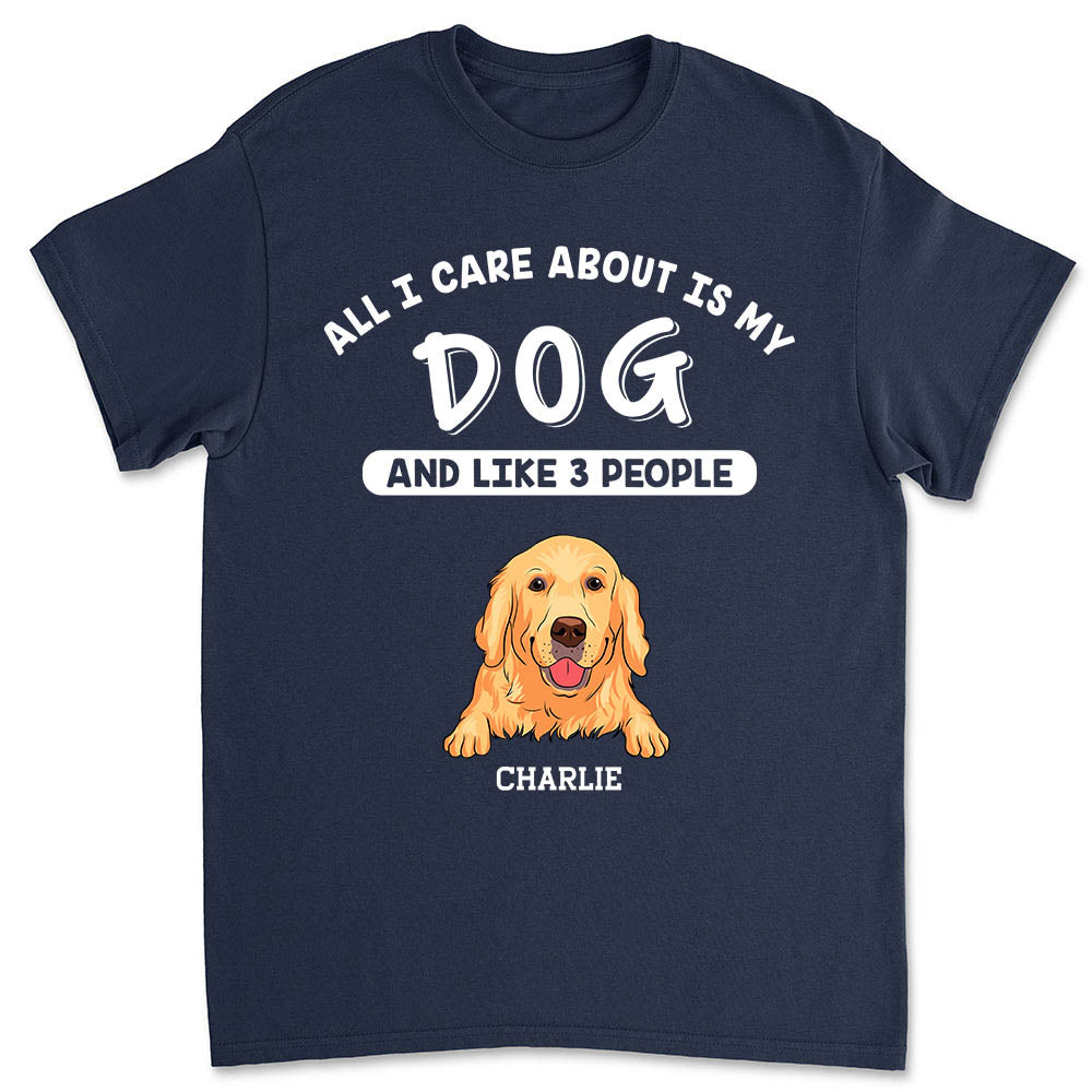 Customizable Unisex Dog and 3 People Personalized T-shirt - Ideal Gift for Pet Lovers