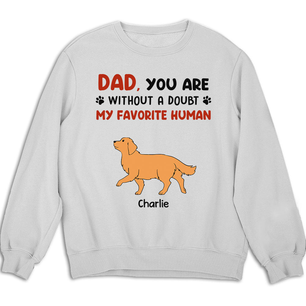 Favorite Hooman No Doubt - Customizable Personalized Sweatshirt for Pet Lovers