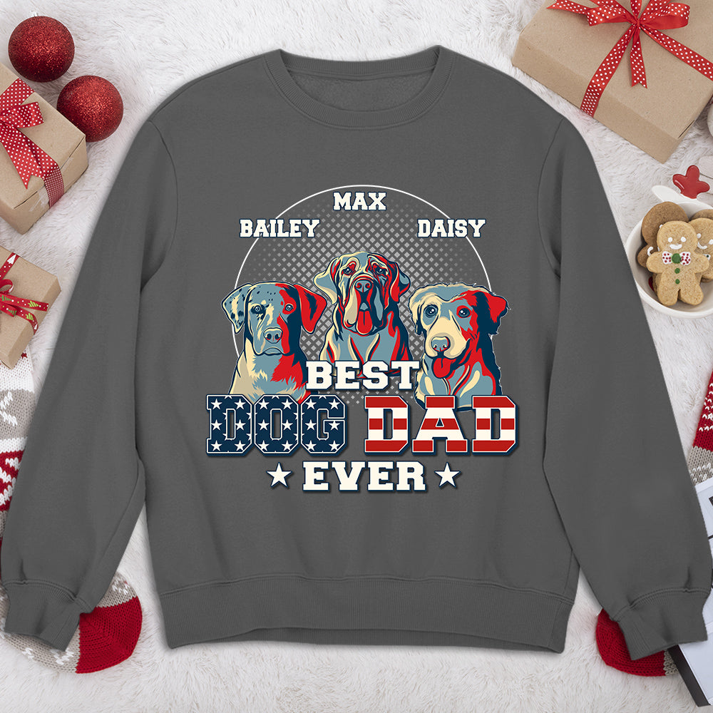 Customizable 'Best Dog Dad Ever' Personalized Sweatshirt
