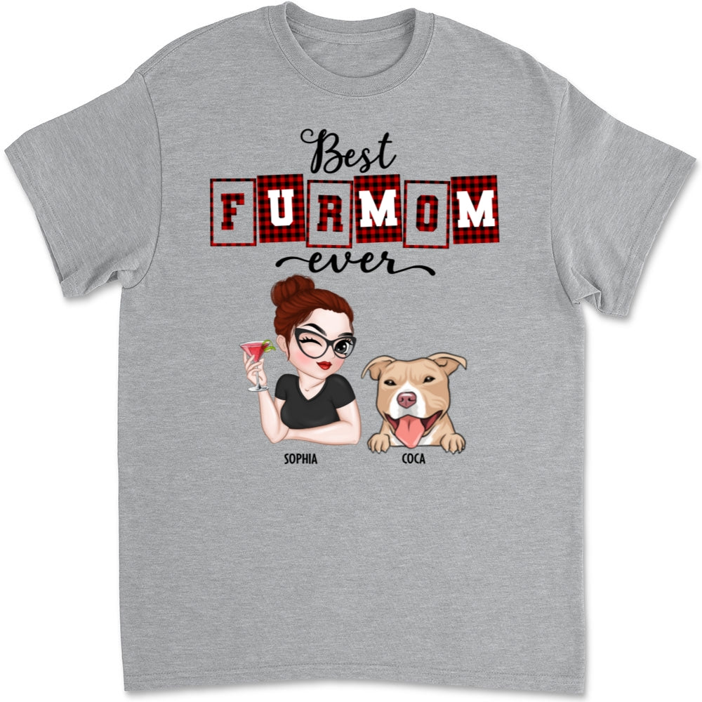 Best Fur Mom of the Year - Customizable Unisex Personalized T-shirt for Pet Lovers