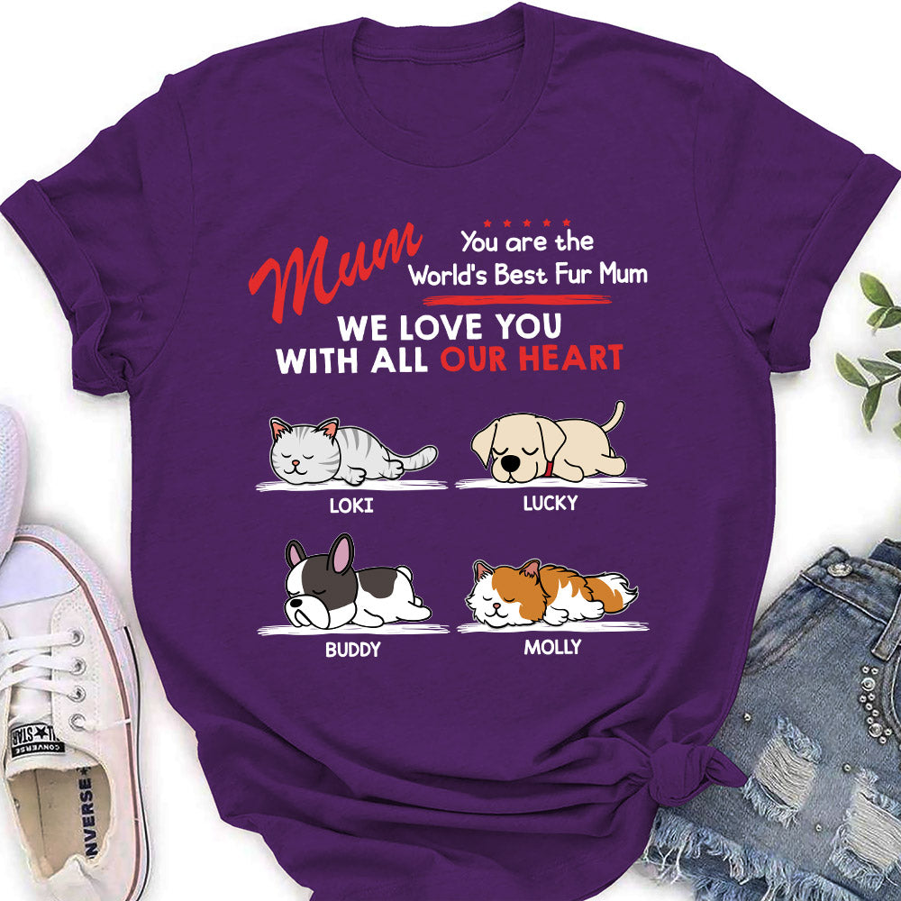 Woof All My Heart - Customizable Personalized Women's Pet Lover T-shirt