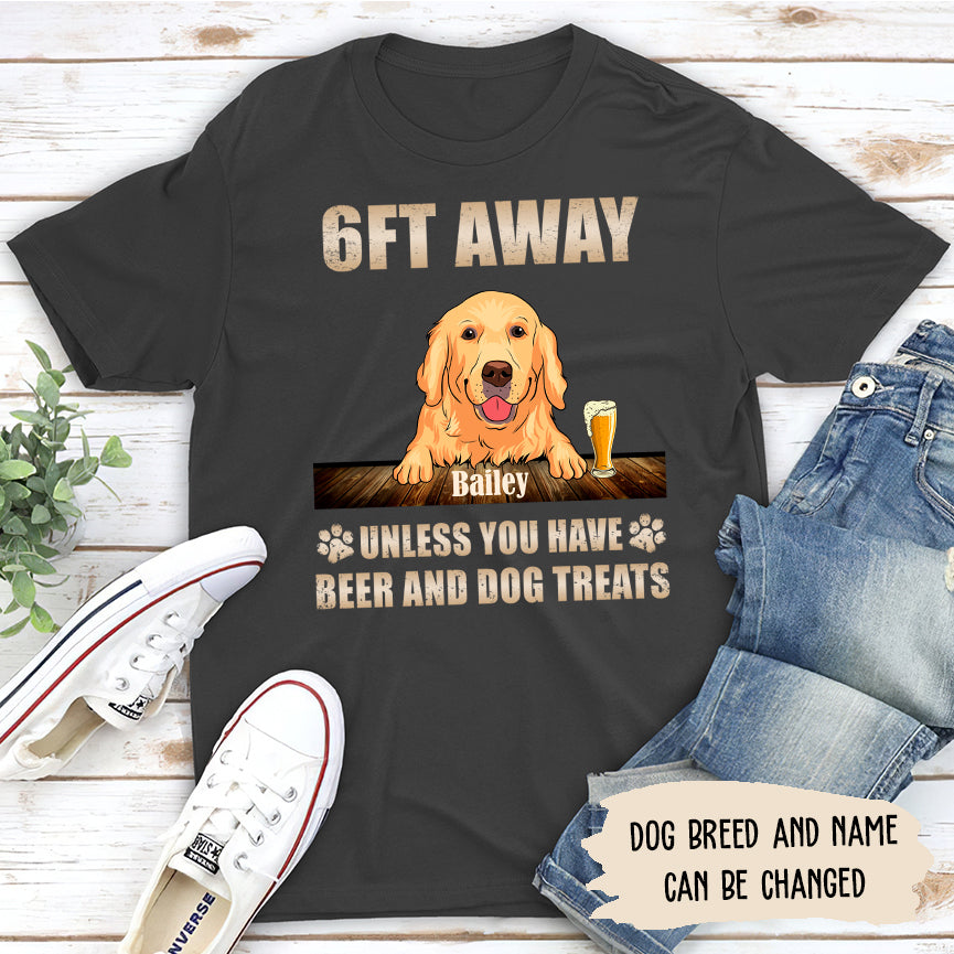 Personalized Custom Classic Beer and Dog Treats T-shirt - Ideal Gift for Pet Lovers