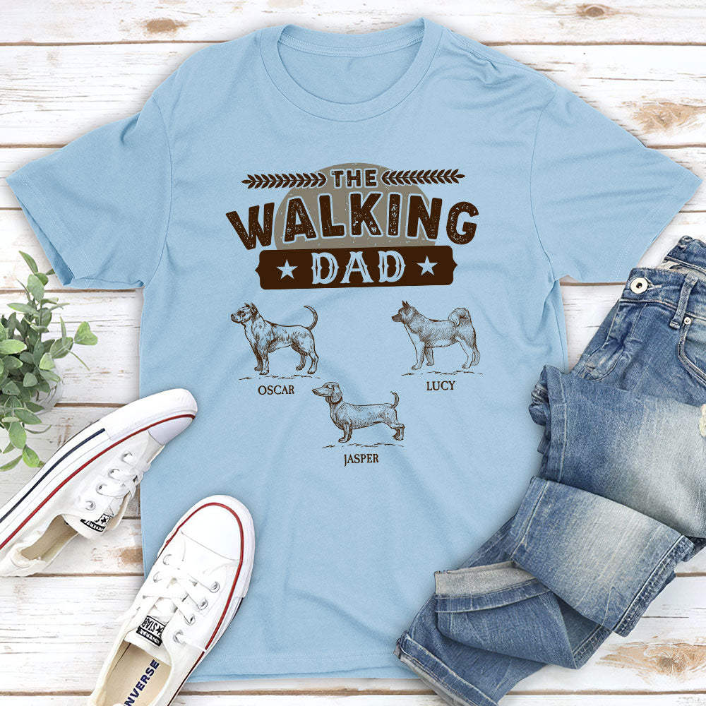 The Vintage Walking Dad - Customizable Unisex Personalized T-shirt for Pet Lovers