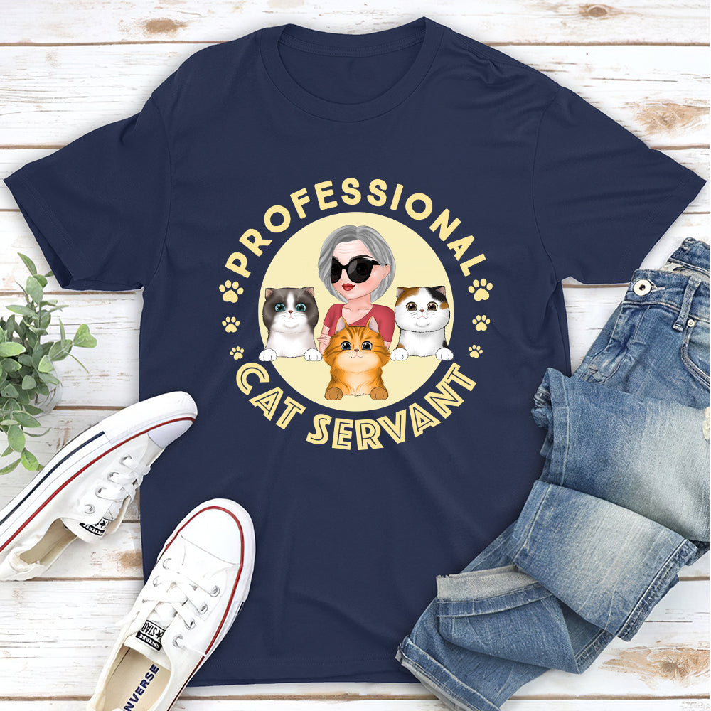 Exclusive Personalized Unisex Professional Cat Servant 2 T-shirt for Pet Lovers