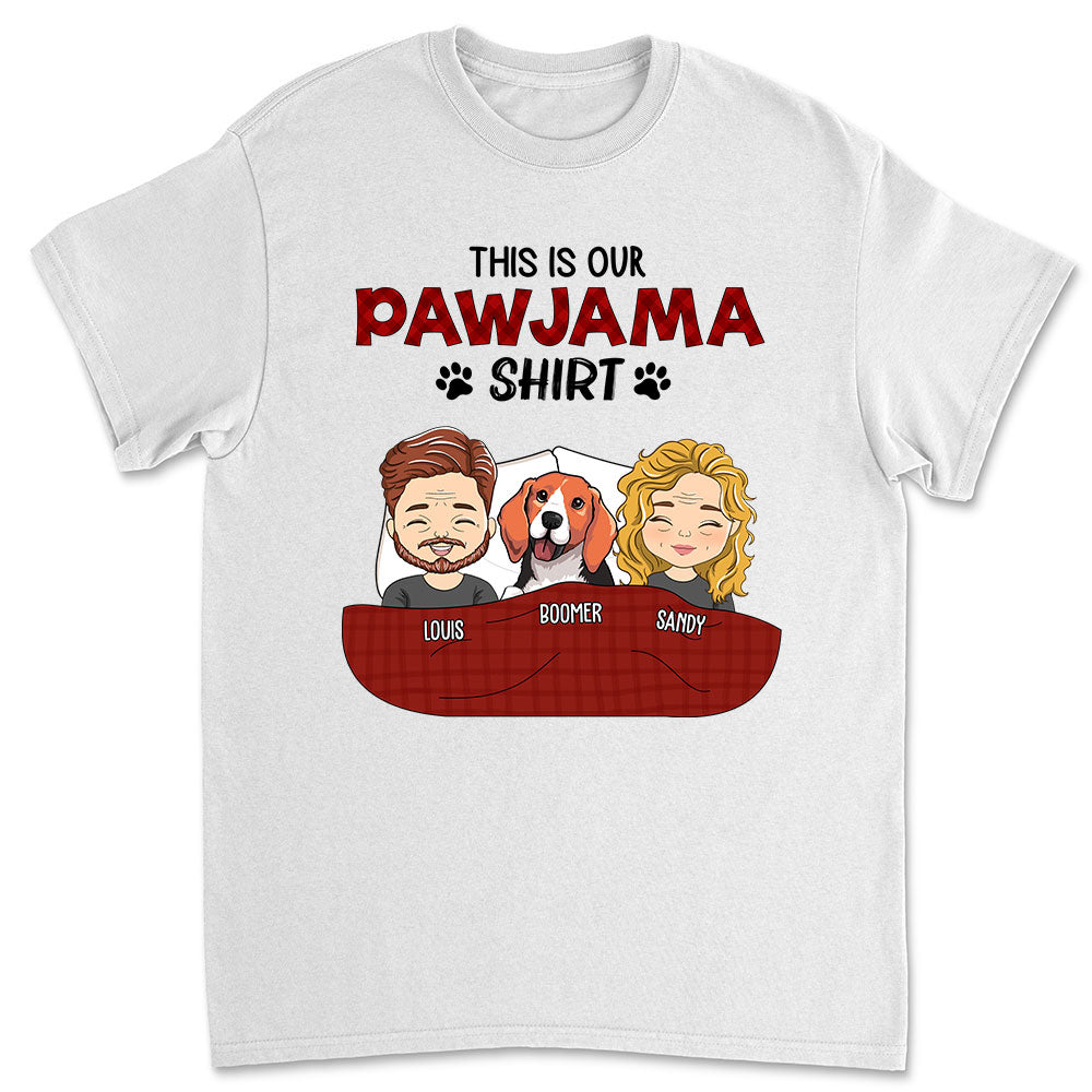 Personalized Pawjama Couple Unisex T-shirt - Ideal Gift for Pet Lovers