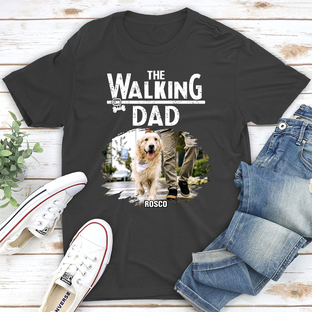 Customizable Unisex Personalized T-shirt for Pet Lovers - Walking Dad Mom Design
