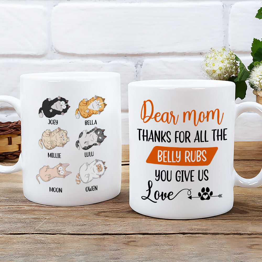 Personalized 'Thanks For All The Belly Rubs' Custom Coffee Mug - Ideal Gift for Pet Lovers