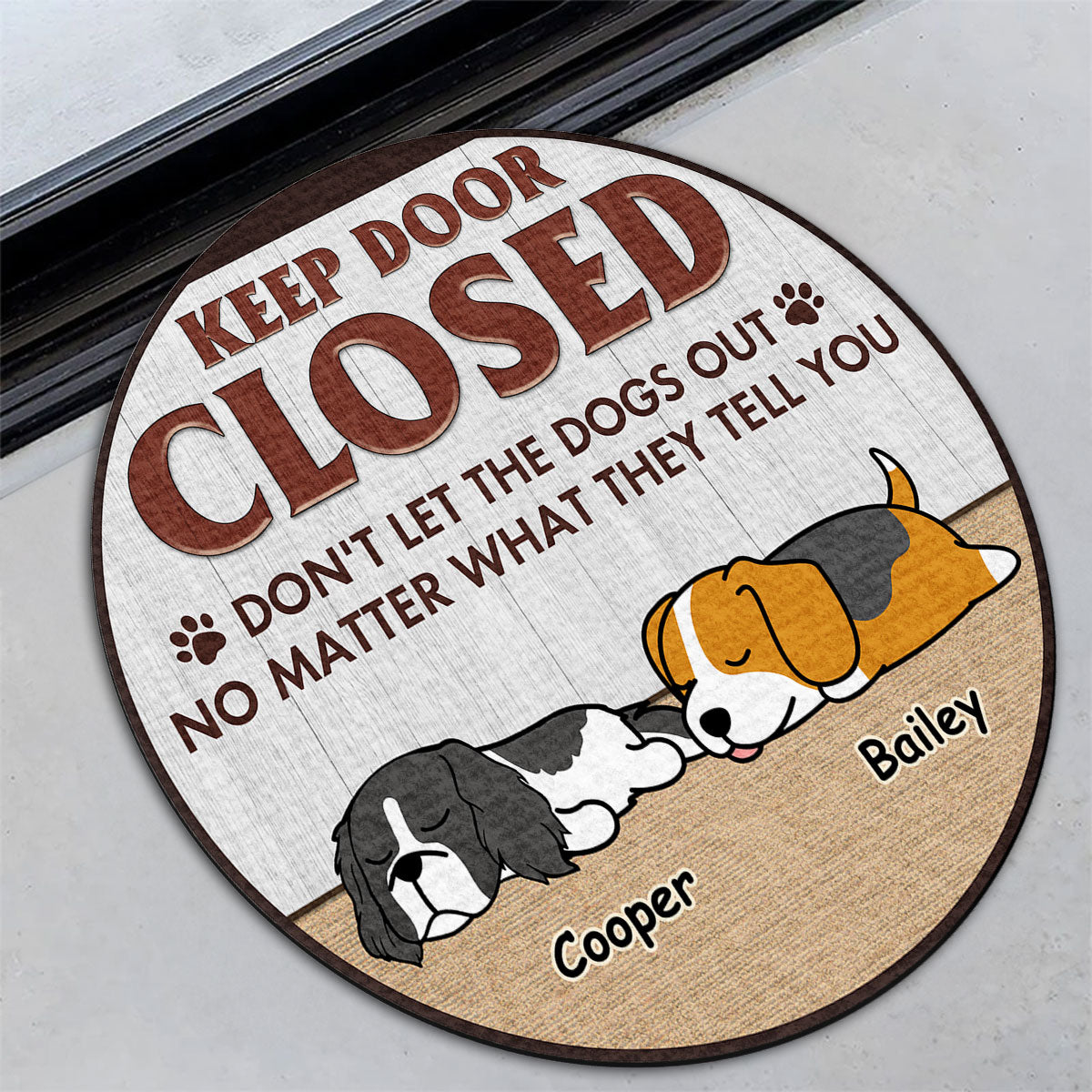 Personalized Pet Lover's Doormat - Keep Your Dog In or Let the Fun In!