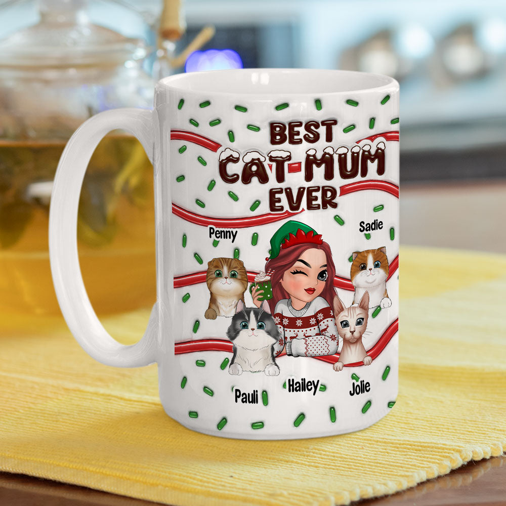 Top-Rated Personalized 3D Inflated Effect Mug for Fur Moms