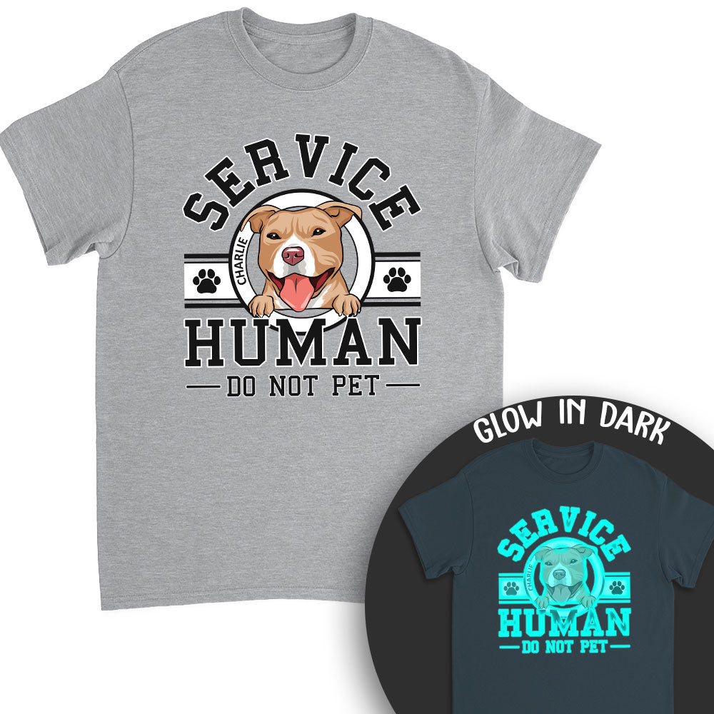 Personalized Custom Fluorescent Dog Service Logo T-shirt for Pet Lovers