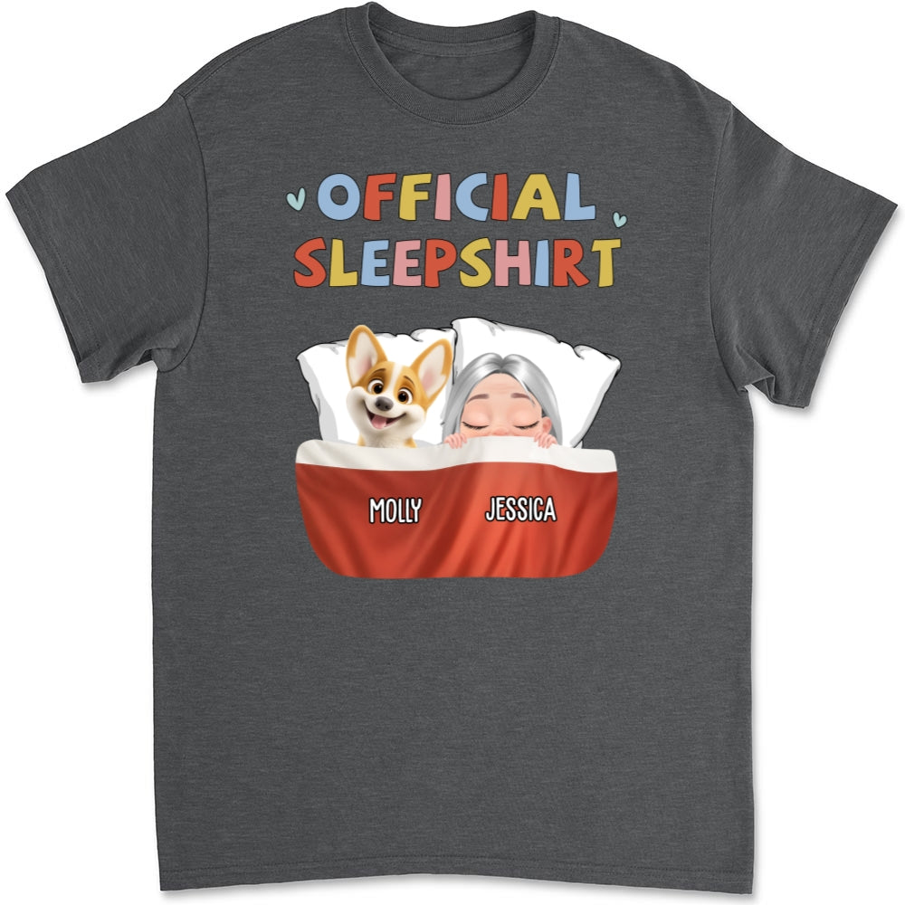 New Style Personalized Custom Unisex Sleeping Dog Sleepshirt - Ideal Gift for Pet Lovers