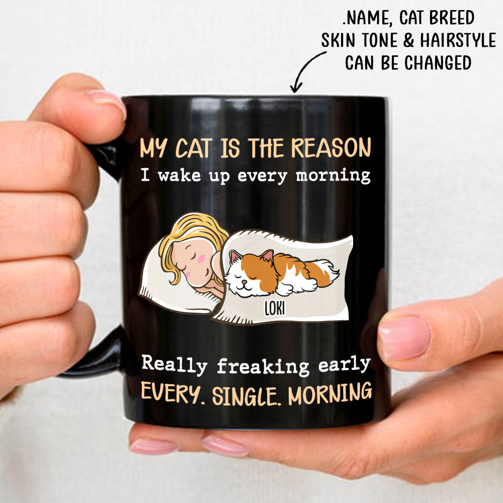 Personalized 'My Cat Is The Reason' Custom Coffee Mug - Ideal Gift for Pet Lovers