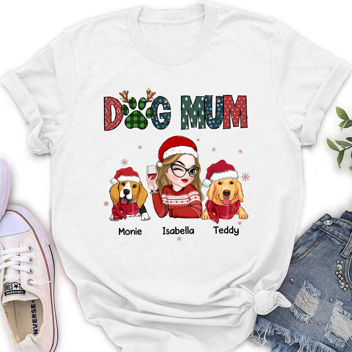Personalized 'My Lovely Dog Mom' Women's T-shirt - Ideal Gift for Pet Lovers