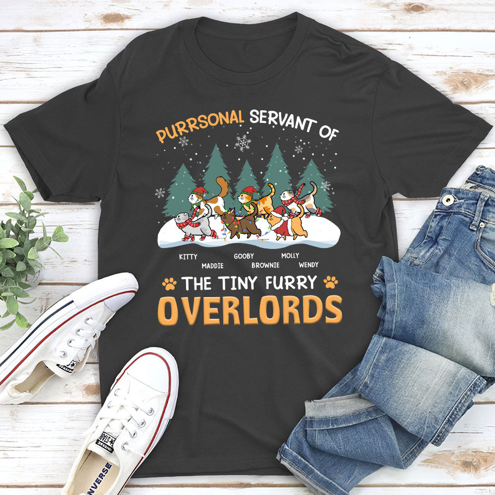 Customizable Unisex T-shirt for Pet Lovers: Servant Of Tiny Overlords