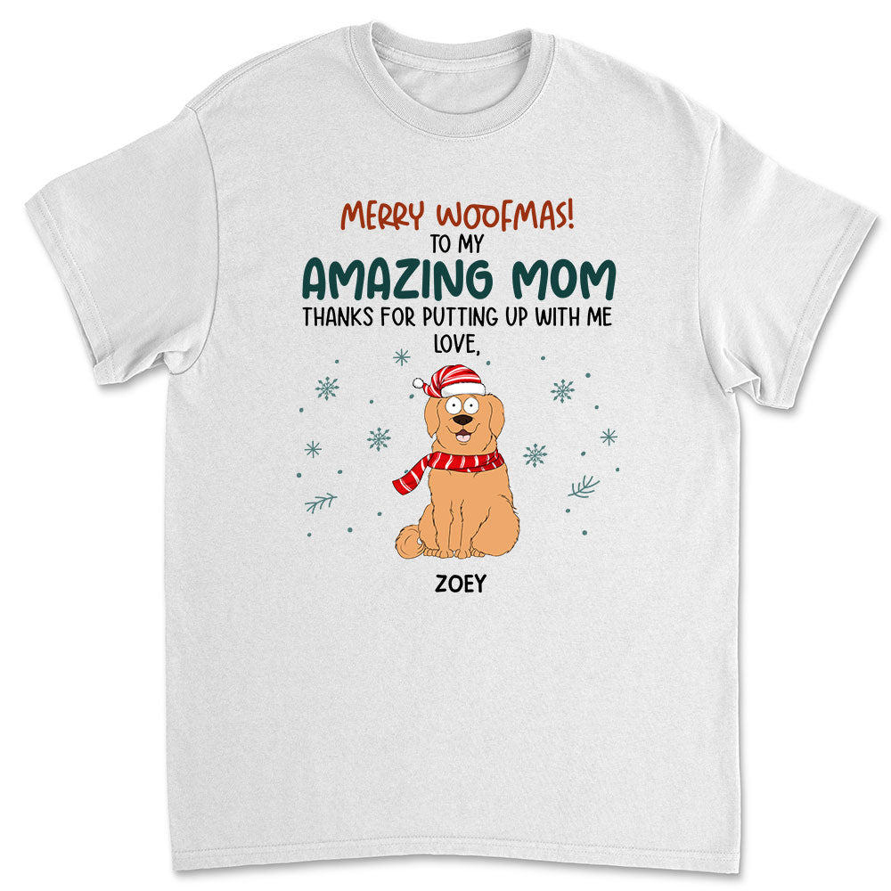 Funny Woofmas - Customizable Unisex Personalized T - shirt for Pet Lovers