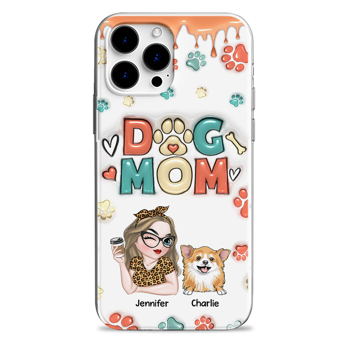 My Adorable Dog - Personalized 3D Inflated Effect Custom Phone Case