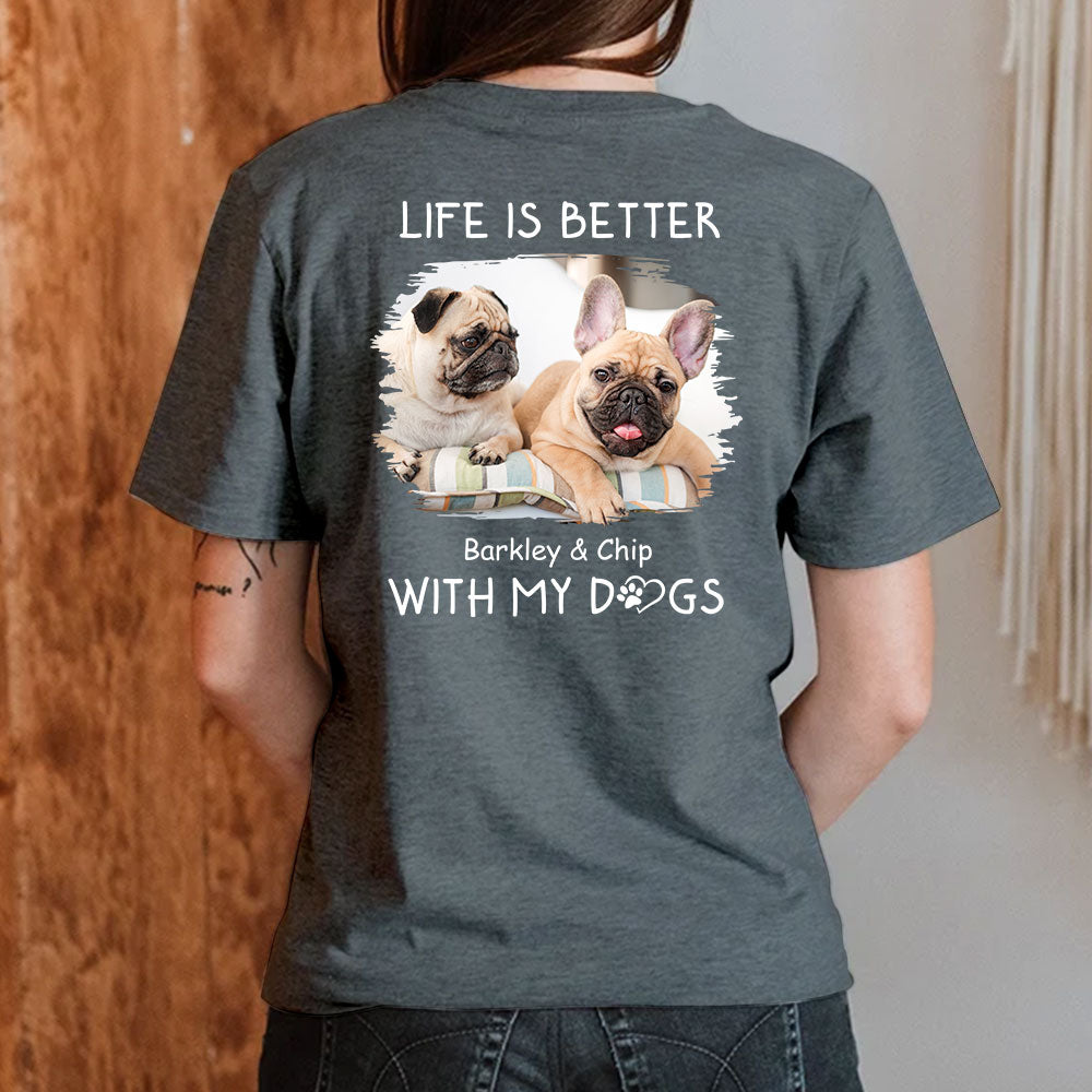 Personalized 'Better With Dogs' Unisex T-shirt - Ideal Gift for Pet Lovers