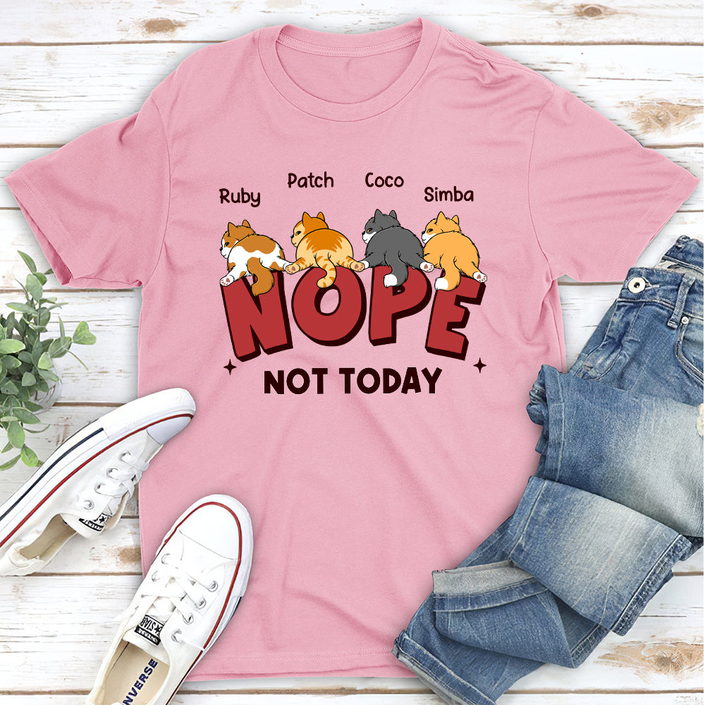 Personalized 'Nope Cat Butt' Unisex T - Shirt: Ideal Gift for Pet Lovers