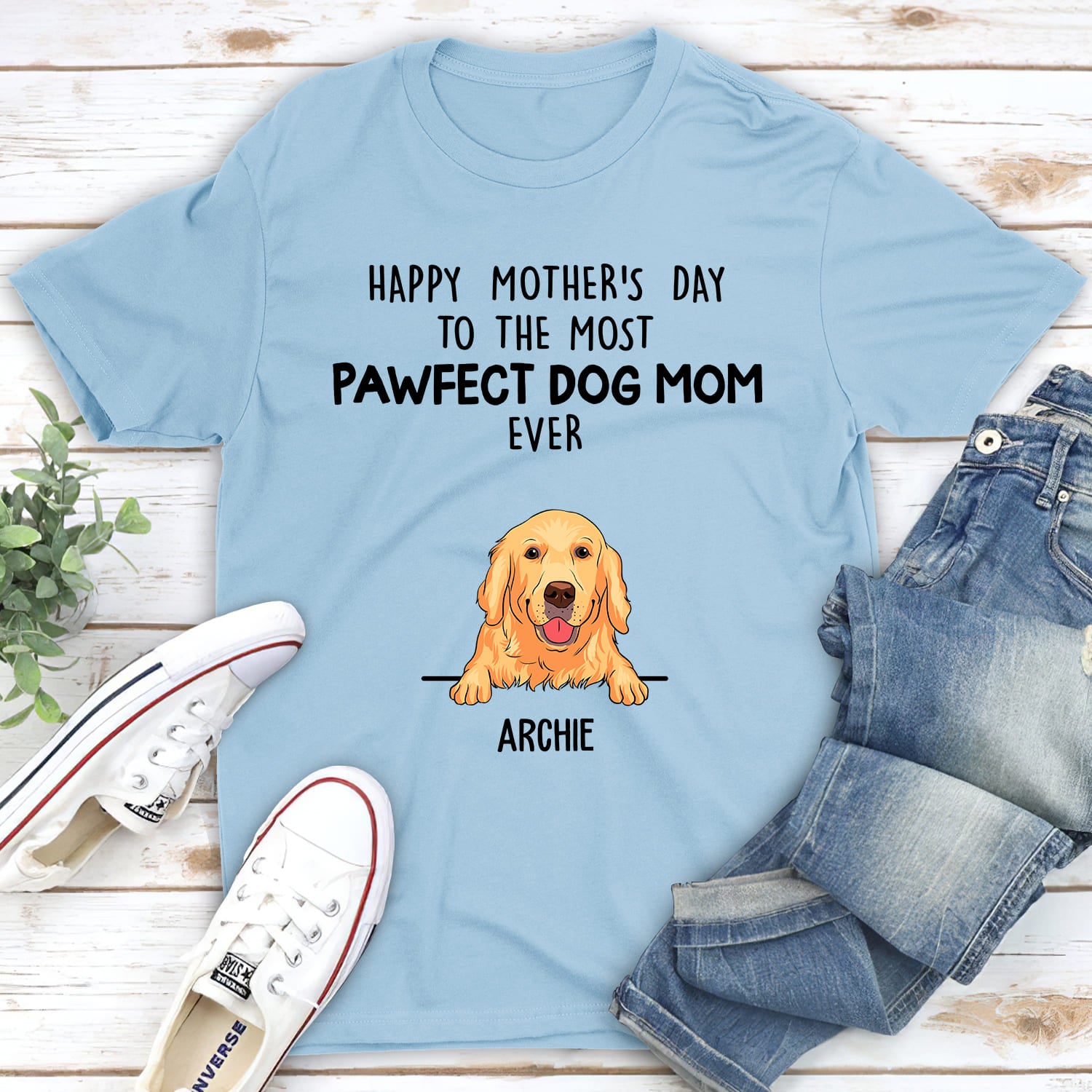Pawfect Personalized Custom Unisex Dog Mom T-shirt - Ideal Gift for Pet Lovers