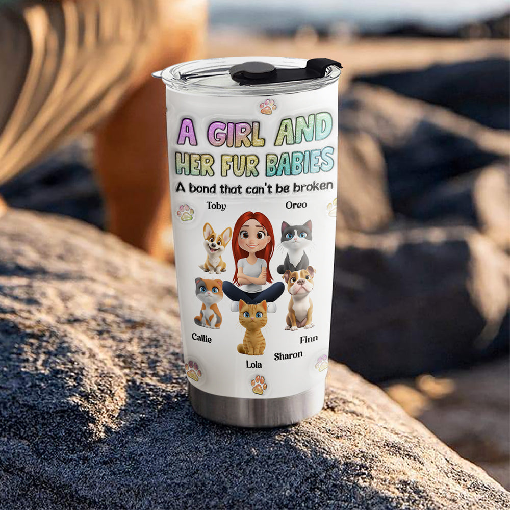 Personalized 3D Inflated Effect Tumbler for You and Your Furry Friend