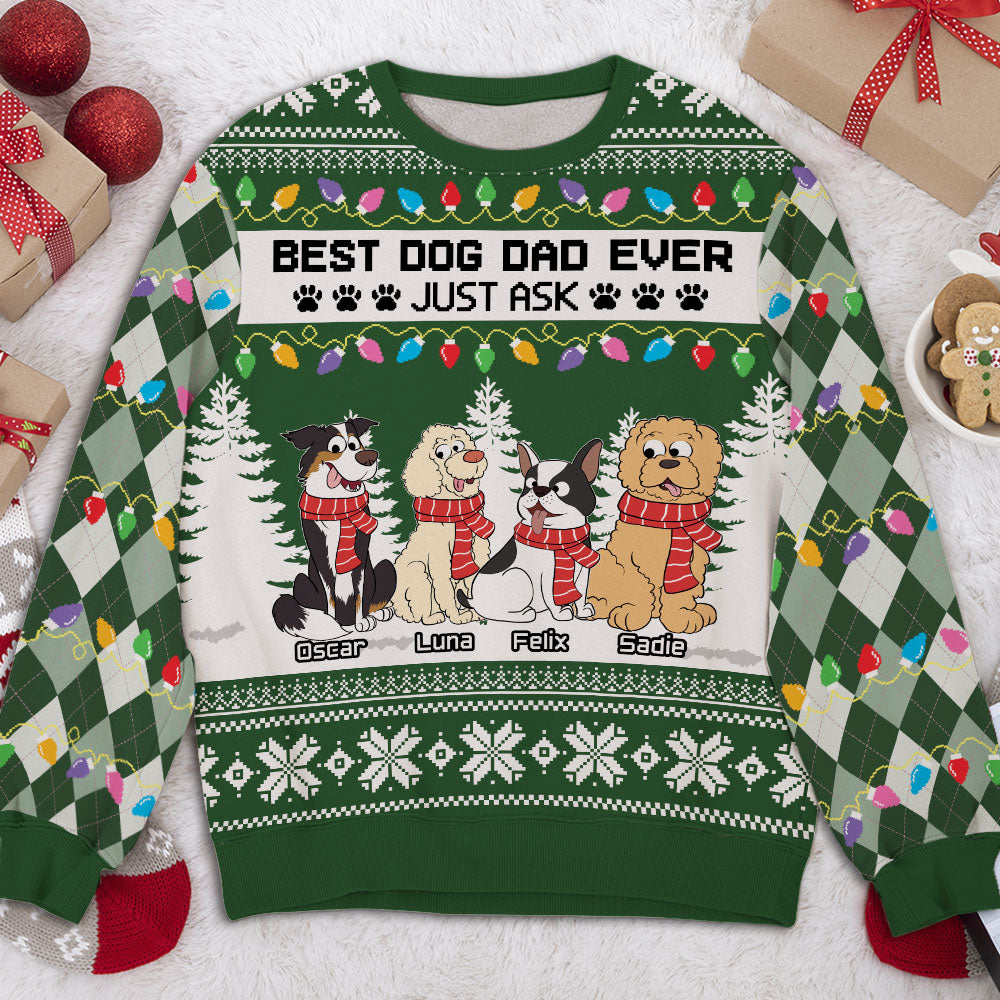 Personalized All-Over-Print Mom and Dad Sweatshirt - Ideal Gift for Pet Lovers