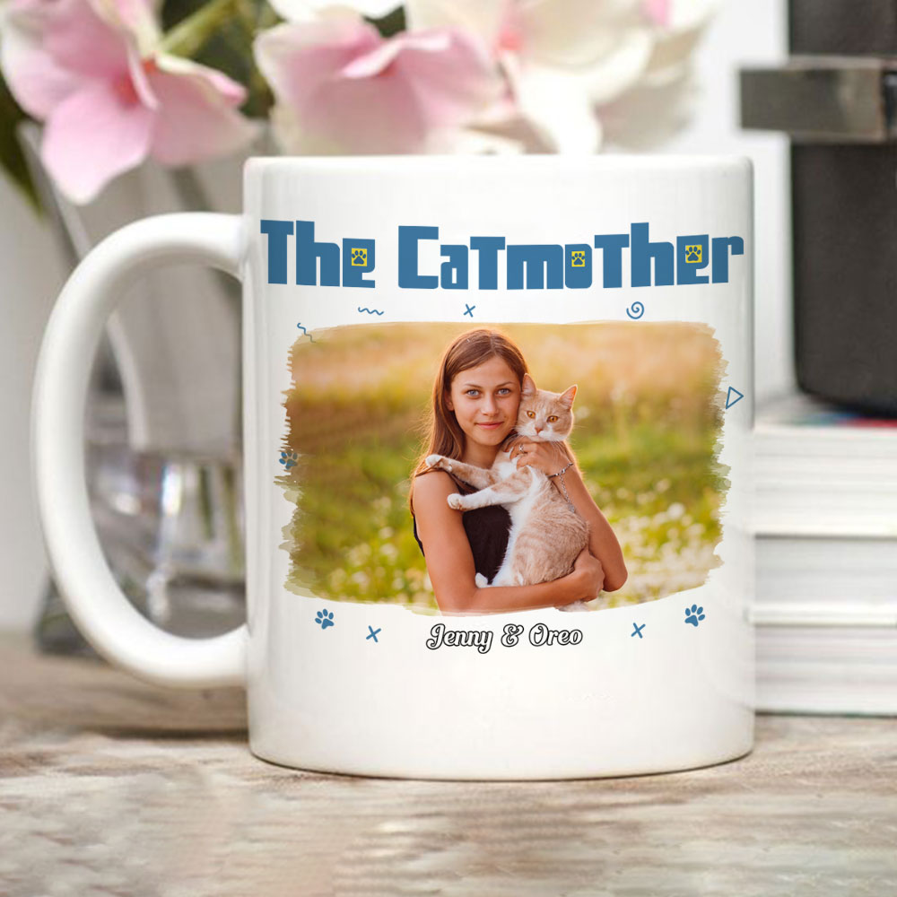 Personalized Custom Photo Coffee Mug - The Catmother's Delight
