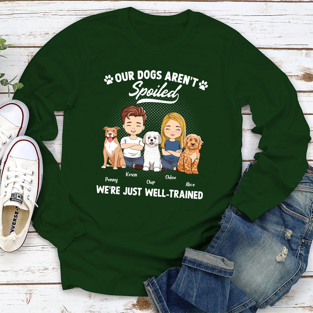 Customizable Spoiled Dog Couple Long Sleeve T - shirt for Pet Lovers