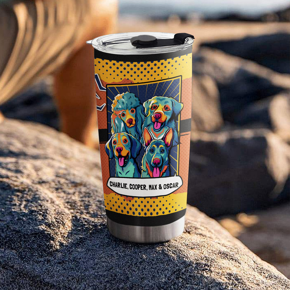 The Dog Family Personalized Custom Tumbler - High - Quality, Long - Lasting Drinkware