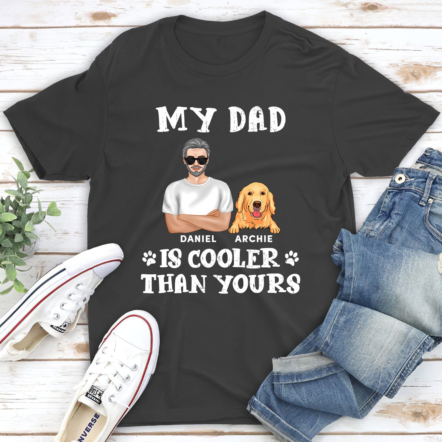 Cooler Dad - Personalized Unisex Pet Lover's T-shirt