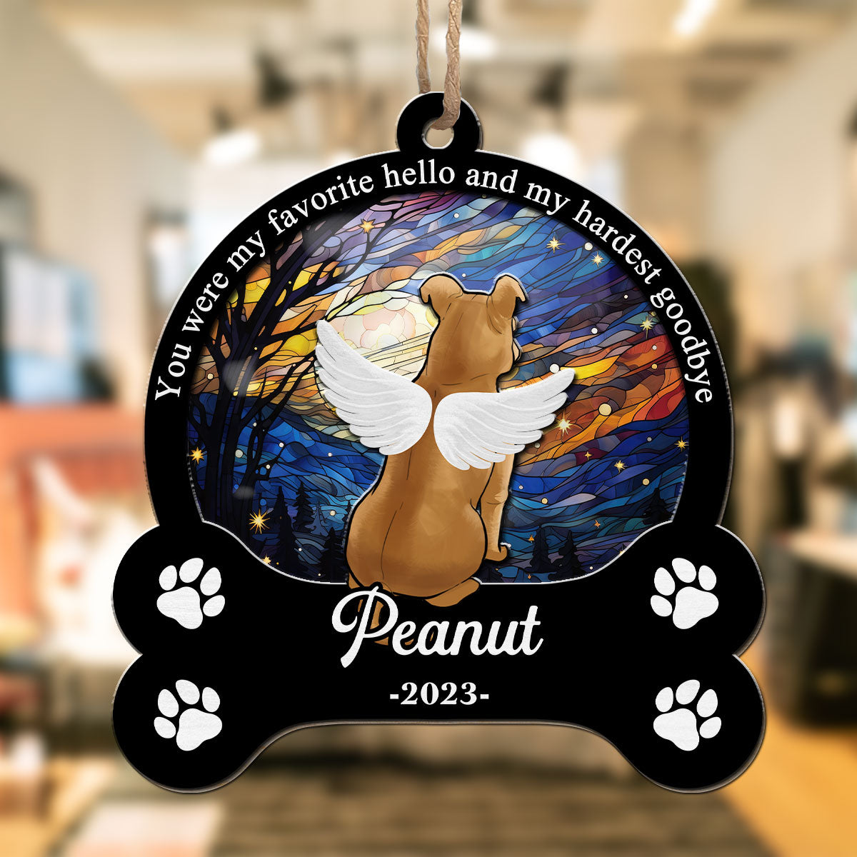Personalized 'You Were My Favorite Hello' Custom Suncatcher for Special Occasions