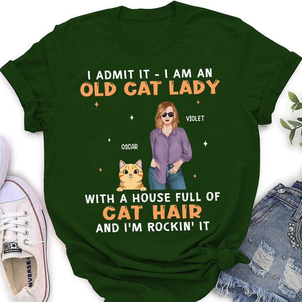 Personalized Unisex 'Rockin' Cat Lady Life' T-shirt - Ideal Gift for Pet Lovers
