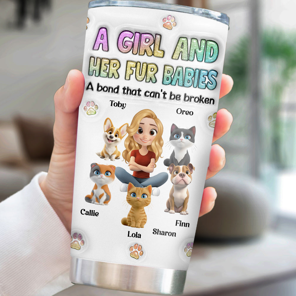 Personalized 3D Inflated Effect Tumbler for You and Your Furry Friend