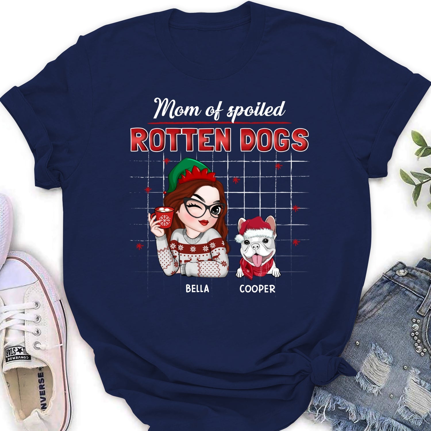 Best Dog Dad and Mom - Customizable Personalized Women's T-Shirt for Pet Lovers