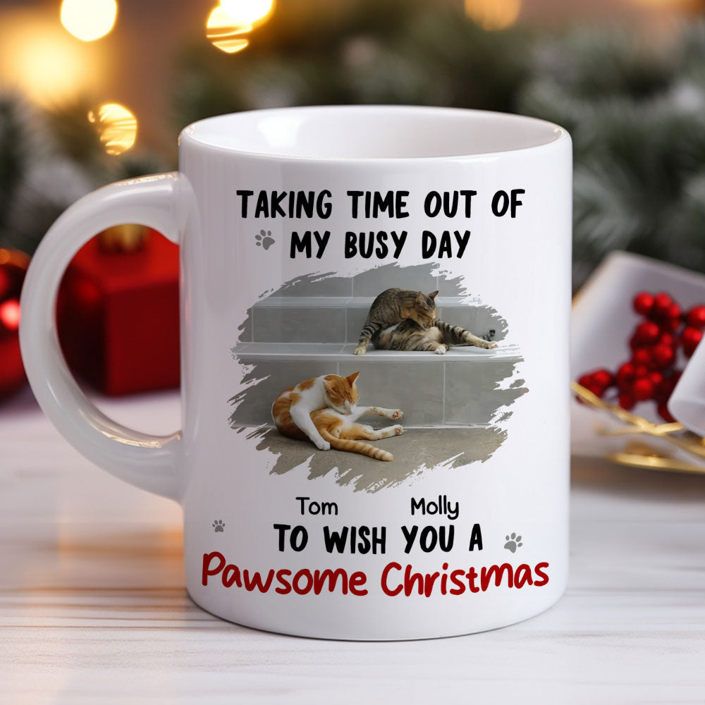 Personalized Custom My Busy Day Photo Coffee Mug - Unique Gift Idea