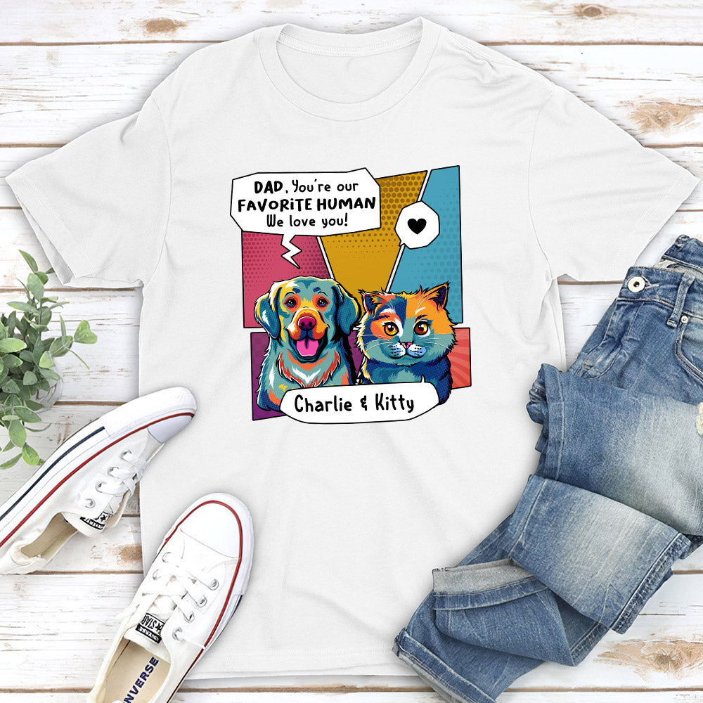 Personalized Pop Art Custom Unisex T-shirt for Pet Lovers