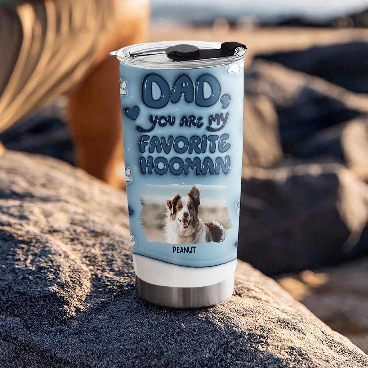 Personalized 3D Inflated Effect Custom Tumbler - Ideal for Dog Lovers
