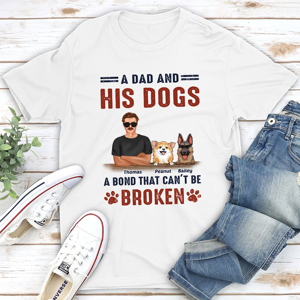 Customizable Unisex 'A Dad And His Dog' Personalized T-shirt - Ideal for Pet Lovers