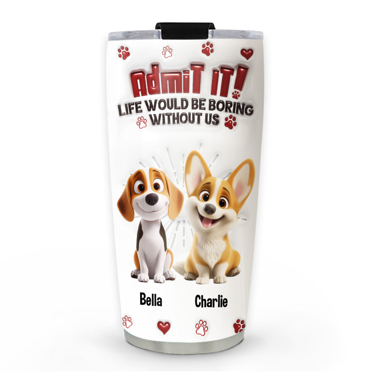 Accept It Mom Dad - Customizable 3D Inflated Effect Stainless Steel Tumbler